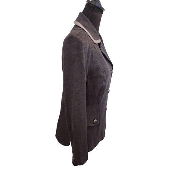 CABI Grey Blazer Suit Coat - Stylish Ladies Small Jacket two-tone trendy modern - Picture 8 of 15